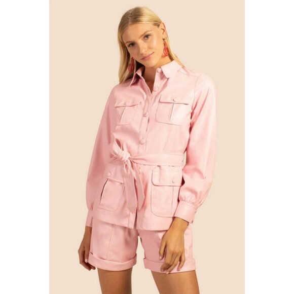 💕TRINA TURK💕 Baristo Short ~ Leatherette Desert Rose Pink 10 NWT - Picture 6 of 15